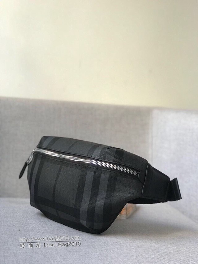 Burberry專櫃新款包包 巴寶莉London格紋腰包胸包挎包  db1012